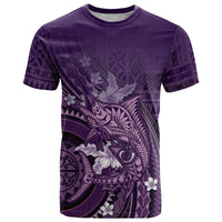 Samoa Tatau Marlin T Shirt With Siapo Motifs Violet