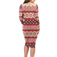 Tonga Language Week Family Matching Long Sleeve Bodycon Dress and Hawaiian Shirt Lea Faka-Tonga Everyday LT05 - Polynesian Pride
