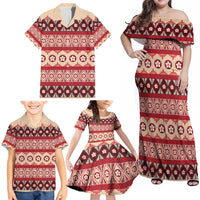 Tonga Language Week Family Matching Off Shoulder Maxi Dress and Hawaiian Shirt Lea Faka-Tonga Everyday LT05 - Polynesian Pride