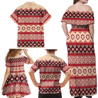Tonga Language Week Family Matching Off Shoulder Maxi Dress and Hawaiian Shirt Lea Faka-Tonga Everyday LT05 - Polynesian Pride