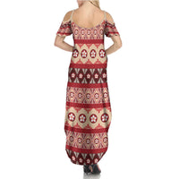 Tonga Language Week Family Matching Summer Maxi Dress and Hawaiian Shirt Lea Faka-Tonga Everyday LT05 - Polynesian Pride