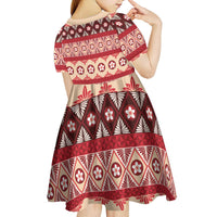 Tonga Language Week Kid Short Sleeve Dress Lea Faka-Tonga Everyday - Polynesian Pride