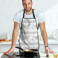 Samoa White Sunday Apron Samoan Tapa White Hibiscus - Polynesian Pride