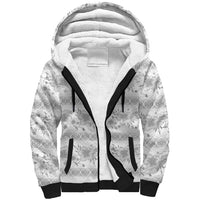 Samoa White Sunday Sherpa Hoodie Samoan Tapa White Hibiscus - Polynesian Pride