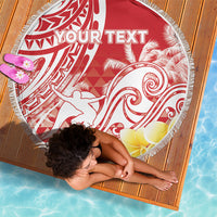 Personalised Tahiti Surfing Beach Blanket Polynesian Style LT05 - Polynesian Pride
