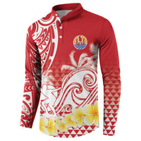 Personalised Tahiti Surfing Button Sweatshirt Polynesian Style LT05 - Polynesian Pride
