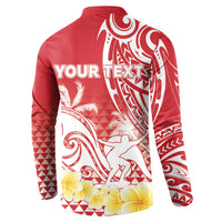 Personalised Tahiti Surfing Button Sweatshirt Polynesian Style LT05 - Polynesian Pride