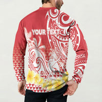 Personalised Tahiti Surfing Button Sweatshirt Polynesian Style LT05 - Polynesian Pride