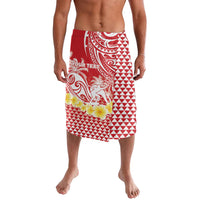 Personalised Tahiti Surfing Lavalava Polynesian Style LT05 Red - Polynesian Pride