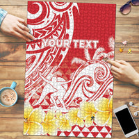 Personalised Tahiti Surfing Puzzle Polynesian Style LT05 Red - Polynesian Pride