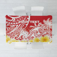 Personalised Tahiti Surfing Tablecloth Polynesian Style LT05 Red - Polynesian Pride
