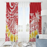 Personalised Tahiti Surfing Window Curtain Polynesian Style LT05 - Polynesian Pride