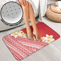 Tahiti Plumeria Tribal Pattern Bathroom Set Wave Style Red LT05 - Polynesian Pride