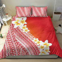 Tahiti Plumeria Tribal Pattern Bedding Set Wave Style Red LT05 - Polynesian Pride