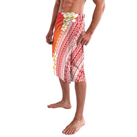 Tahiti Plumeria Tribal Pattern Lavalava Wave Style Red LT05 - Polynesian Pride