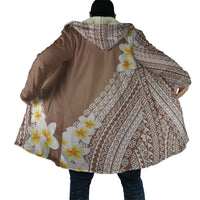 Tahiti Plumeria Tribal Pattern Cloak Wave Style Brown LT05 - Polynesian Pride