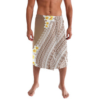 Tahiti Plumeria Tribal Pattern Lavalava Wave Style Brown LT05 Brown - Polynesian Pride