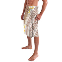 Tahiti Plumeria Tribal Pattern Lavalava Wave Style Brown LT05 - Polynesian Pride