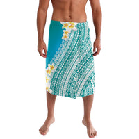 Tahiti Plumeria Tribal Pattern Lavalava Wave Style Turquoise LT05 Turquoise - Polynesian Pride
