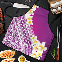 Tahiti Plumeria Tribal Pattern Apron Wave Style Purple LT05 Purple - Polynesian Pride