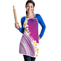 Tahiti Plumeria Tribal Pattern Apron Wave Style Purple LT05 - Polynesian Pride
