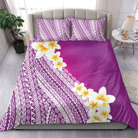 Tahiti Plumeria Tribal Pattern Bedding Set Wave Style Purple LT05 - Polynesian Pride