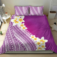 Tahiti Plumeria Tribal Pattern Bedding Set Wave Style Purple LT05 - Polynesian Pride