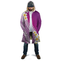 Tahiti Plumeria Tribal Pattern Cloak Wave Style Purple LT05 - Polynesian Pride