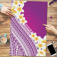 Tahiti Plumeria Tribal Pattern Puzzle Wave Style Purple LT05 Purple - Polynesian Pride
