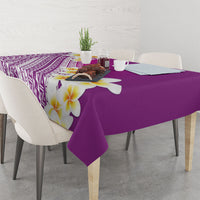 Tahiti Plumeria Tribal Pattern Tablecloth Wave Style Purple LT05 - Polynesian Pride