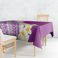 Tahiti Plumeria Tribal Pattern Tablecloth Wave Style Purple LT05 - Polynesian Pride