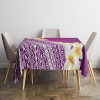 Tahiti Plumeria Tribal Pattern Tablecloth Wave Style Purple LT05 - Polynesian Pride