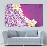 Tahiti Plumeria Tribal Pattern Tapestry Wave Style Purple LT05 - Polynesian Pride