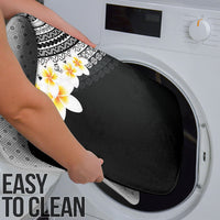 Tahiti Plumeria Tribal Pattern Bathroom Set Wave Style Black LT05 - Polynesian Pride