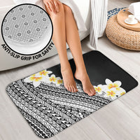 Tahiti Plumeria Tribal Pattern Bathroom Set Wave Style Black LT05 - Polynesian Pride