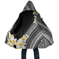 Tahiti Plumeria Tribal Pattern Cloak Wave Style Black LT05 Unisex Black - Polynesian Pride