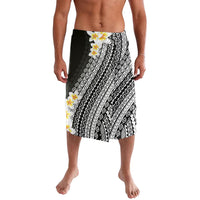 Tahiti Plumeria Tribal Pattern Lavalava Wave Style Black LT05 Black - Polynesian Pride