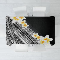 Tahiti Plumeria Tribal Pattern Tablecloth Wave Style Black LT05 Black - Polynesian Pride