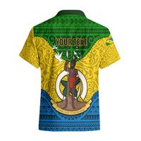 Personalized Vanuatu Malampa Province Hawaiian Shirt Coat Of Arms And Namele Fern Polynesian Pattern LT05 - Polynesian Pride