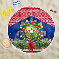 Philippines Christmas Beach Blanket Filipino Parol Maligayang Pasko LT05 One Size 150cm Red - Wonder Print Shop