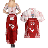 Custom Tonga Rugby Couples Matching Summer Maxi Dress and Hawaiian Shirt 2023 Pacific Championships Kupesi Ngatu Mate Maa LT05 - Polynesian Pride