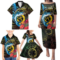 Vanuatu Fishing Family Matching Puletasi and Hawaiian Shirt It's Time To Fish LT05 - Polynesian Pride