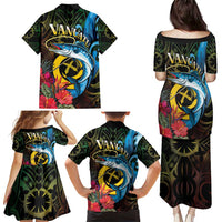 Vanuatu Fishing Family Matching Puletasi and Hawaiian Shirt It's Time To Fish LT05 - Polynesian Pride
