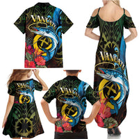 Vanuatu Fishing Family Matching Summer Maxi Dress and Hawaiian Shirt It's Time To Fish LT05 - Polynesian Pride