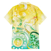 Personalised Cook Islands Kia Orana Family Matching Off Shoulder Maxi Dress and Hawaiian Shirt Polynesian Turtle With Circle Stars LT05 - Polynesian Pride
