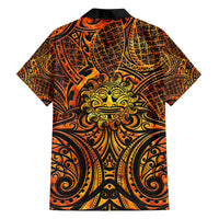 New Zealand Tamanuitera The Sun Family Matching Off Shoulder Maxi Dress and Hawaiian Shirt Maori Pattern