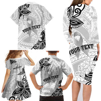 Personalised Polynesia Brain Cancer Family Matching Long Sleeve Bodycon Dress and Hawaiian Shirt No One Fights Alone LT05 - Polynesian Pride
