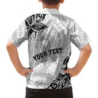 Personalised Polynesia Brain Cancer Family Matching Short Sleeve Bodycon Dress and Hawaiian Shirt No One Fights Alone LT05 - Polynesian Pride
