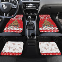 Personalised New Zealand Christmas In July Car Mats Maori Kiwi Xmas Tree - Red LT05 Set 4pcs Red - Polynesian Pride