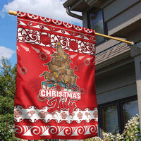New Zealand Christmas In July Garden Flag Maori Kiwi Xmas Tree - Red LT05 - Polynesian Pride